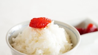 白いご飯に筋子